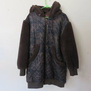 UGG Koolabura Camo Fur Winter Coat Jacket size Large